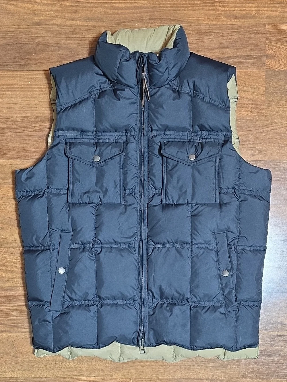 J.Crew Men’s Expedition Down Puffer Vest Navy Blue Size